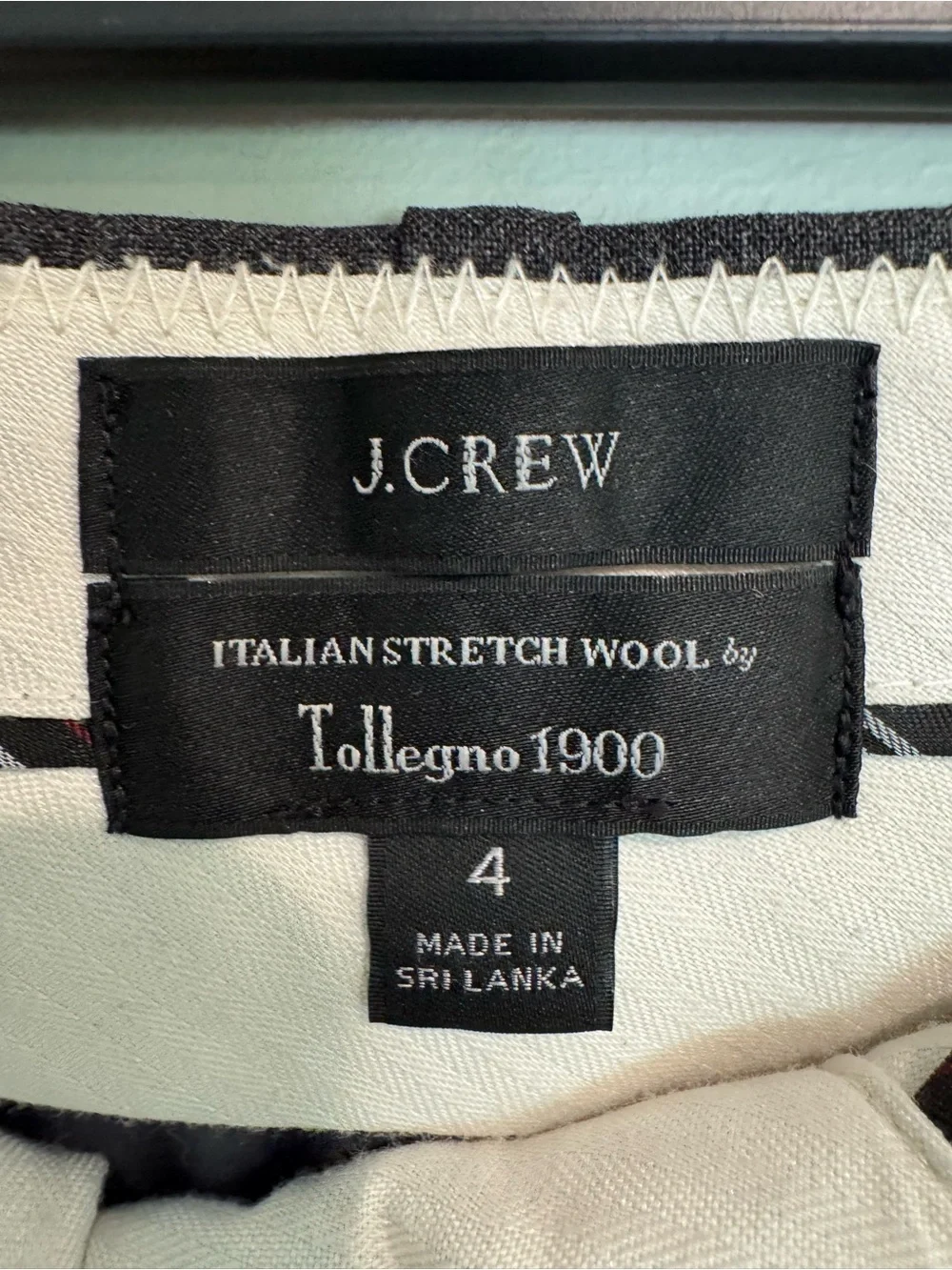 J. Crew Women's Dark Gray Italian Stretch Wool Tollegno 1900 Pants Size 4